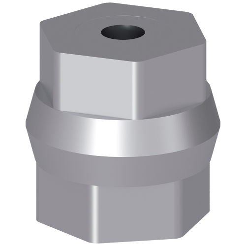 Pin insulator for busbar 1-pole with female thread M8 and fastening plate