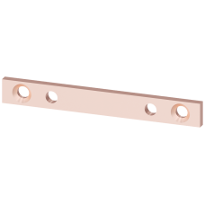 ALPHA CU distribution busbars, 630 A with press-fit nuts, 3-pole for NH00