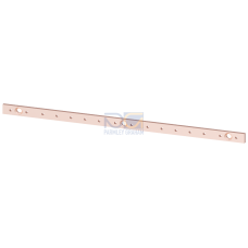 ALPHA CU distribution busbars, 630 A with press-fit nuts, 3-pole for NH1-3