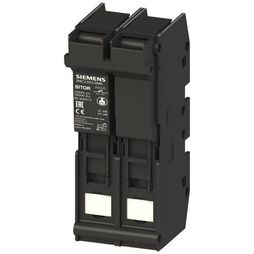 SITOR fuse holder 22x 127 63 A 1500 V AC/DC 1000 V 2-pole