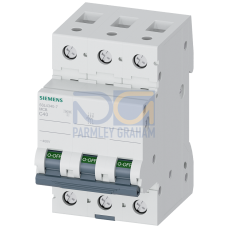 Miniature circuit breaker 400 V 10 kA, 3-pole, C, 40 A