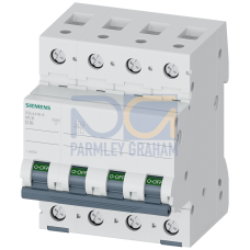 Miniature circuit breaker 400 V 10 kA, 4-pole, D, 16 A