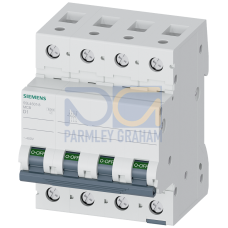 Miniature circuit breaker 400 V 10 kA, 3+N-pole, D, 1 A