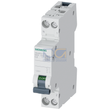 CIRCUIT BREAKER 230V 6KA, 1+N-POLE/1MW, N LEFT C2