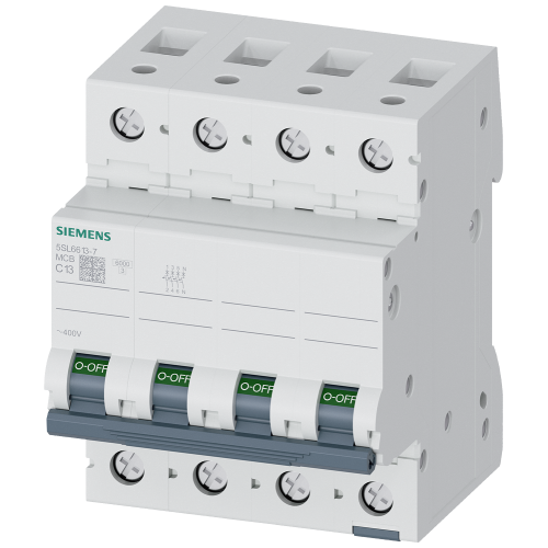 Miniature circuit breaker 400 V 6 kA, 3+N-pole, C, 13 A