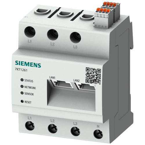 data manager 7KT1261 3-phase measuring device and data collector for up to 96 outgoing load feeders configuration and read-out on responsive Web browser (PC, SmartPhone, tablet, etc.) data storage in