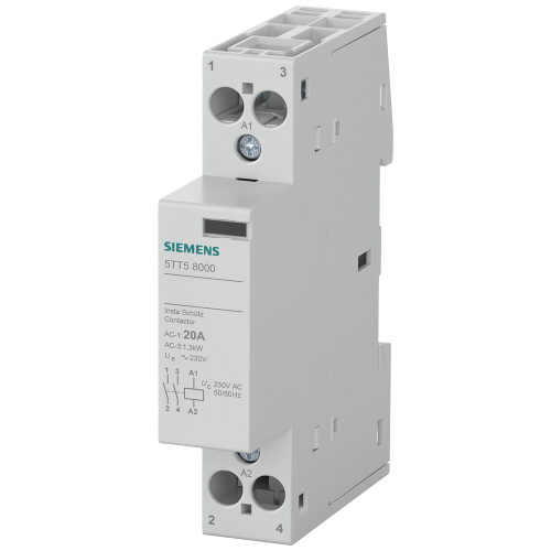 INSTA contactor with 2 NO contacts, contact for 230&nbsp;V, 400&nbsp;V AC 20&nbsp;A activation 230&nbsp;V AC