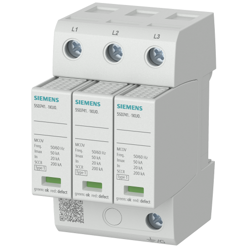 surge arrester UL, type 1 3-pole, 480Y/277V (wye) with remote signaling contact The device only has cULus certification and no CE marking