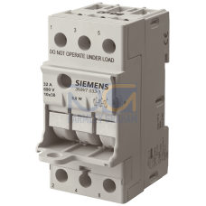 SENTRON, cylindrical fuse holder, 10x38 mm, 3-pole, In: 32 A, Un AC: 690 V, compact version