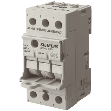 SENTRON, cylindrical fuse holder, 10x38 mm, 3-pole, In: 32 A, Un AC: 690 V, compact version