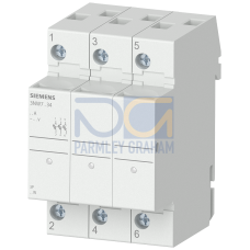 SENTRON, cylindrical fuse holder, 10x38 mm, 3-pole, In: 32 A, Un AC: 690 V, LED signal detector