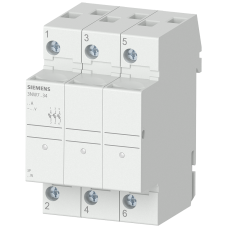 SENTRON, cylindrical fuse holder, 10x38 mm, 3-pole, In: 32 A, Un AC: 690 V, LED signal detector
