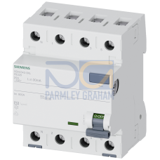 Residual current operated circuit breaker, 4-pole, Type AC, In: 25 A, 30 mA, Un AC: 400 V, N left