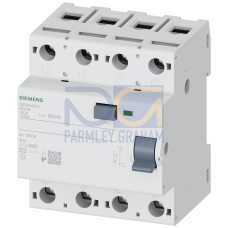 RCCB, 4-pole, type AC, In: 100 A, 100 mA, Un AC: 400 V