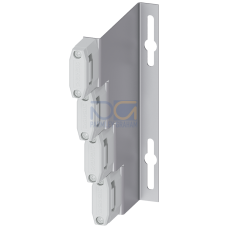 Stab Universal busbar support 4-pole stepped, 30 x 10 mm.