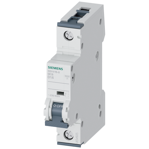 Miniature circuit breaker 230/400 V 10kA, 1-pole, D, 1.6A, D=70 mm