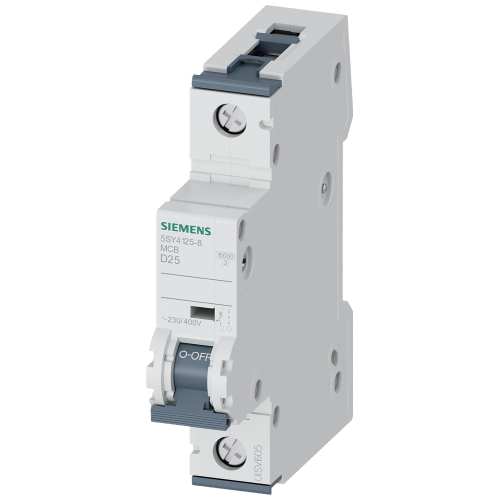 Miniature circuit breaker 230/400 V 10 kA, 1-pole, D, 25 A, D=70 mm