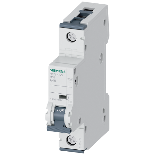 Miniature circuit breaker, 230/400 V, Icn: 10 kA, 1P, Icu: 15 kA, A-Char, In: 40 A