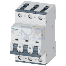 Miniature circuit breaker, 400 V, Icn: 10 kA, 3P, Icu: 15 kA, B-Char, In: 40 A