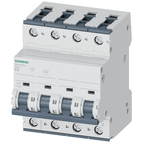 Miniature circuit breaker, 400 V, Icn: 10 kA, 4P, B-Char, In: 16 A, universal current, ...