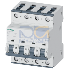 Miniature circuit breaker, 400 V, Icn: 6 kA, 4P, Icu: 10 kA, B-Char, In: 50 A