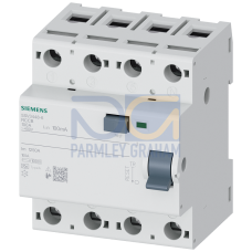 RCCB, 4-pole, type A, In: 100 A, 100 mA, Un AC: 400 V