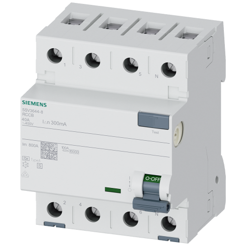 Residual current operated circuit breaker, 4-pole, type A, selective, In: 40 A, 300 mA, Un AC: 400 V