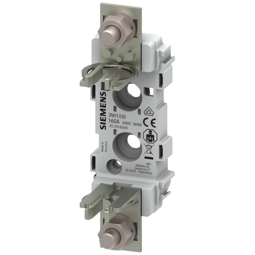 HRC fuse base plastic Sz. 00, 1-pole 160A 690V flat terminal