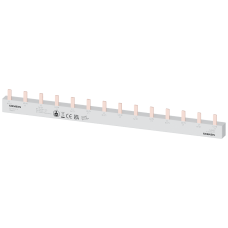 Pin busbar, 10 mm2, connection: 3P/N 7x MCB 2-pole finger-safe 14 MW