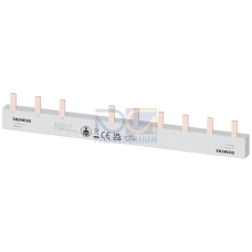 Pin busbar, 10 mm2, connection: 3-pole (RCCB N right) 1x RCCB 4-pole + 6x MCB 1-pole