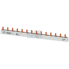 Pin busbar, 10 mm2, connection: 3P/N (RCCB N right) 1x RCCB 4-pole + 1x MCB