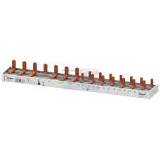 Compact pin busbar, 10 mm2, connection: 3P/N (RCCB N right) 1x RCCB 4-pole + 1x MCB
