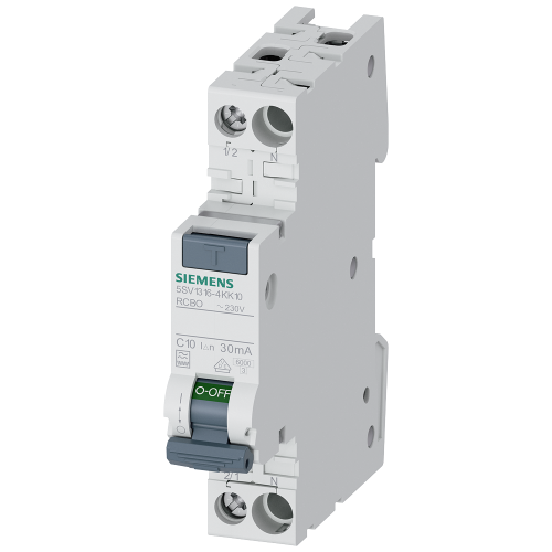 RCBO compact 1-pole+N 6 kA type F 30 mA, super resistant K, C10