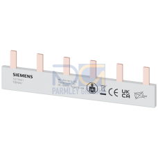 Pin busbar, 10 mm&sup2; connection: 6 x 1-phase safe to touch