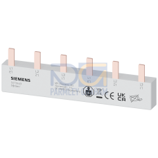 Pin busbar, 16 mm&sup2; connection: 2 x 3-phase safe to touch