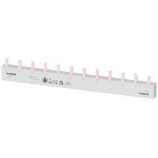 Pin busbar, 16 mm&sup2; connection: 4 x 3-phase safe to touch