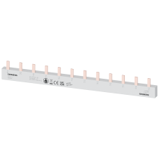 Pin busbar, 10 mm&sup2; connection: 4 x 3-phase safe to touch