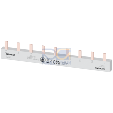 Pin busbar, 10 mm&sup2; connection: 3 x 3-phase safe to touch