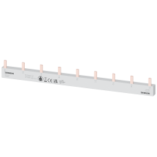 Pin busbar, 10 mm&sup2; connection: 3 x (3 x (1 x phase+AS/FC) safe to touch