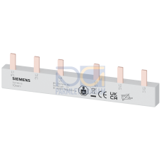 Pin busbar, 10 mm&sup2; connection: 2 x (3-phase+AS/FC) safe to touch