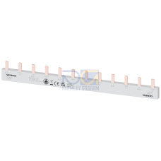 Pin busbar, 10 mm&sup2; connection: 6 x 2-phase safe to touch