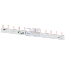 Pin busbar, 10 mm&sup2; connection: 12 x 1-phase safe to touch