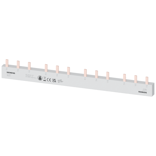 Pin busbar, 16 mm&sup2; connection: 4 x (3-phase+AS/FC) safe to touch