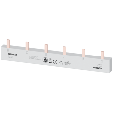 Pin busbar, 16 mm&sup2; connection: 2 x (3 x (1 x phase+AS/FC)) safe to touch