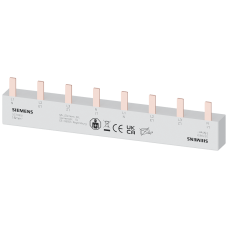 Pin busbar, 16 mm&sup2; connection: 2 x 4-phase safe to touch