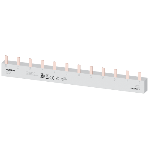 Pin busbar, 16 mm&sup2; connection: 3 x 4-phase safe to touch