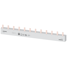 Pin busbar, 16 mm&sup2; connection: 2 x 3 x (1-phase+N) safe to touch