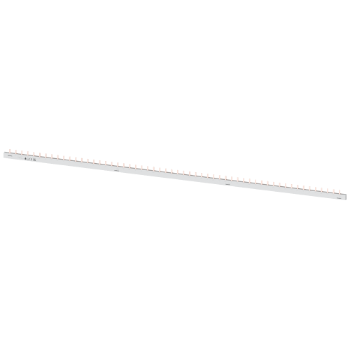 Pin busbar touch-safe, 10 mm2 2-phase, 1016 mm long can be cut, without end caps