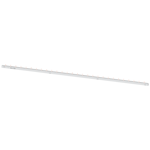 Pin busbar, 2-phase 10 mm2, 990mm, gray insulation can be cut for FI/LS 2P (3 MW)+AFDD
