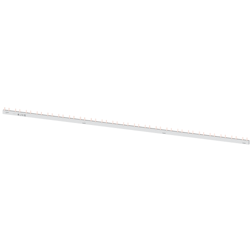 Pin busbar touch-safe, 10 mm2 2-phase+AUX, 1016 mm long can be cut, without end caps